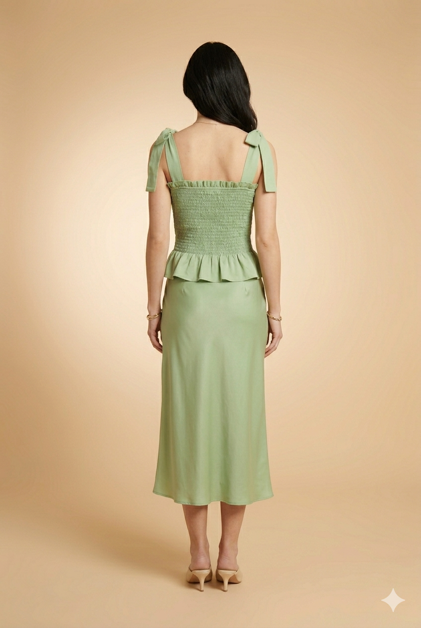 Jupe Galvy Sauge - Image 3