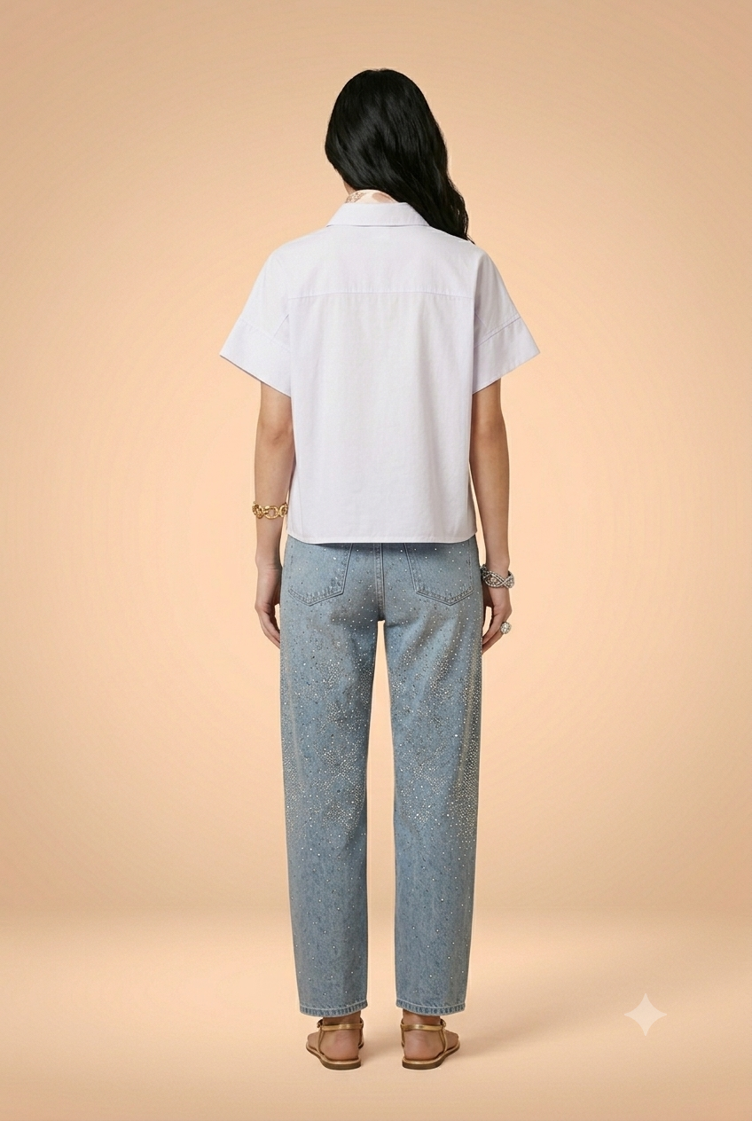 Chemise Silwenn Uni Blanc - Image 3