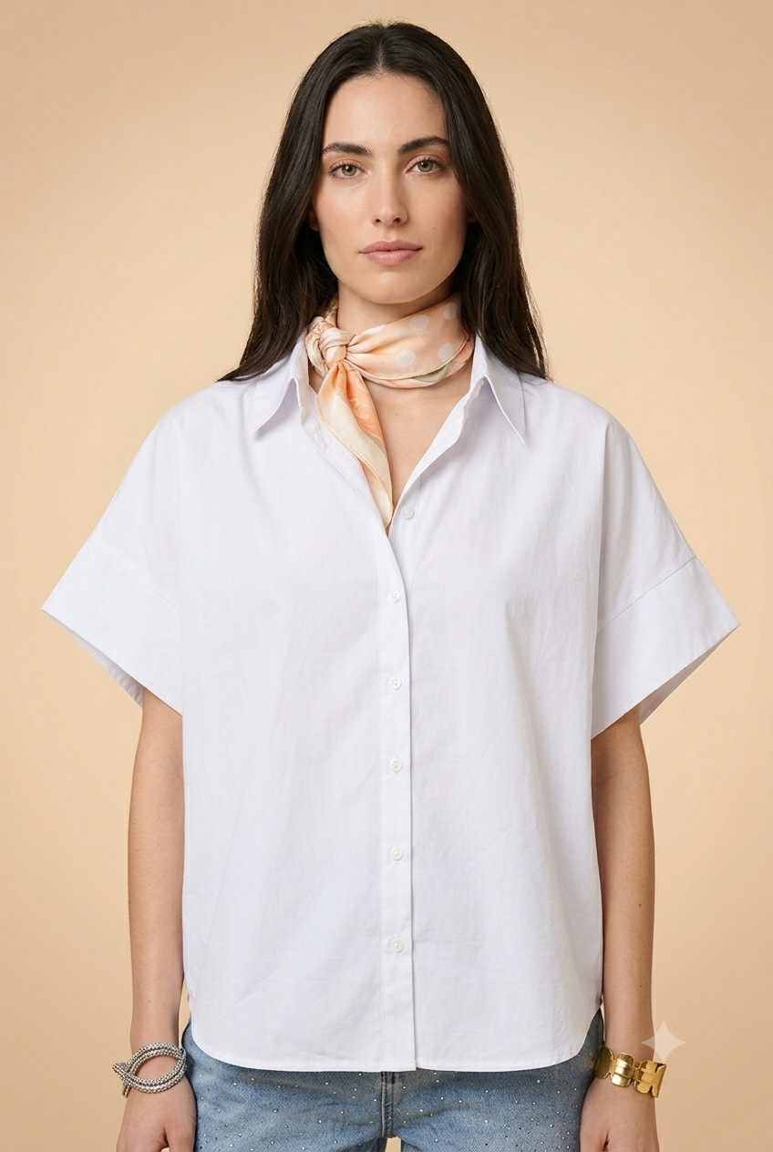 Chemise Silwenn Uni Blanc - Image 4