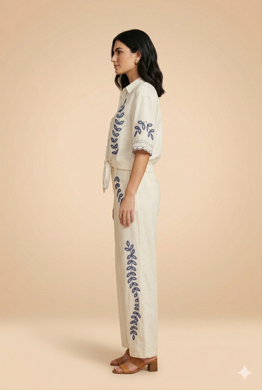 Pantalon Rosalie Ecru - Image 2