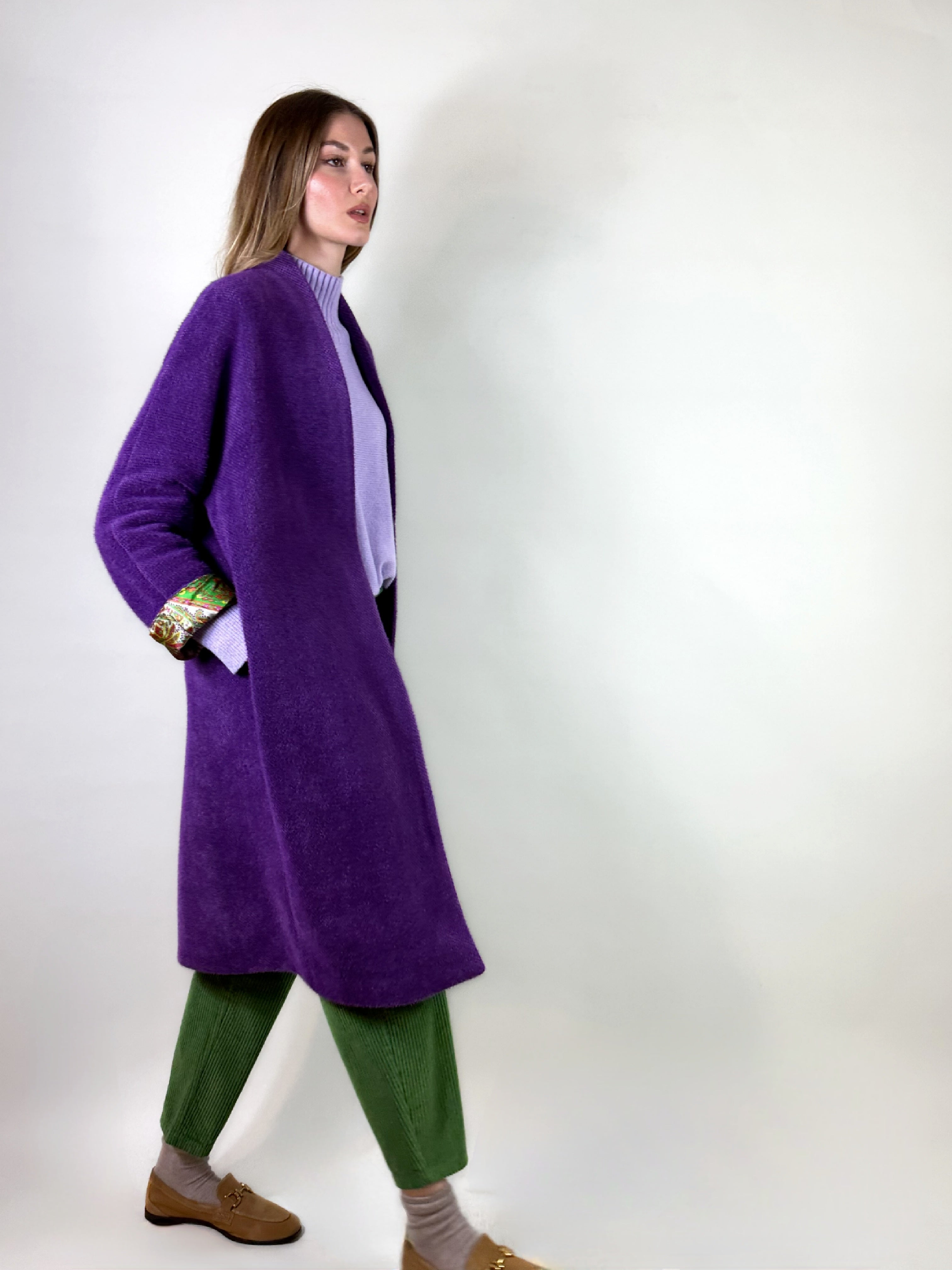 Manteau violet 2025 femme zara