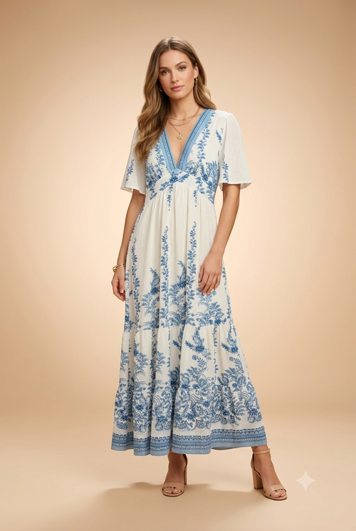 Robe Yes 10570 Bleu-1