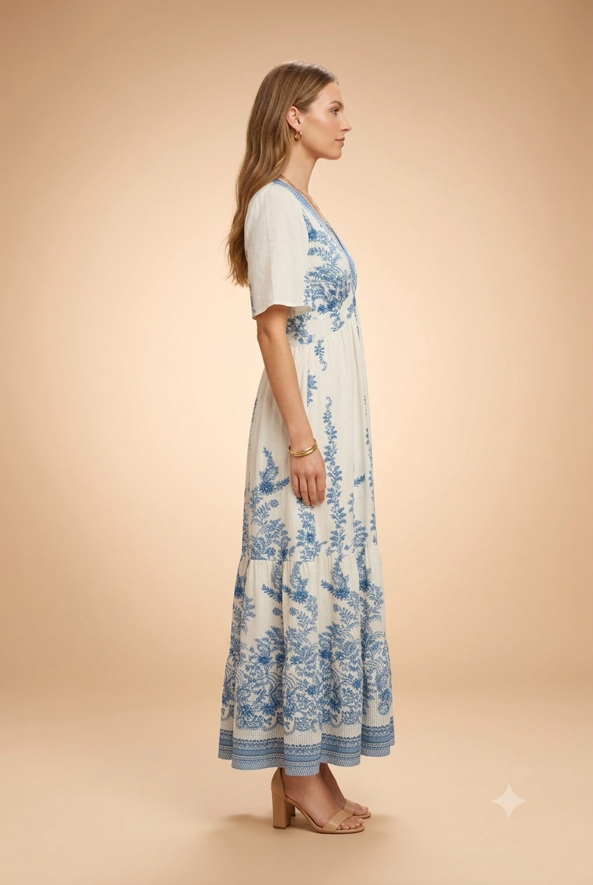 Robe Yes 10570 Bleu-1 - Image 3