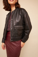 Blouson Cuir Maven Noir