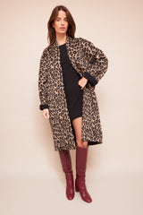 Manteau Sarah miel Léopard