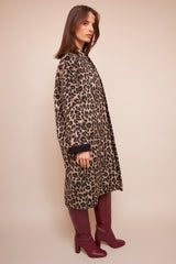 Manteau Sarah miel Léopard