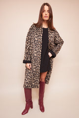 Manteau Sarah miel Léopard