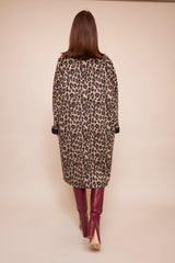 Manteau Sarah miel Léopard
