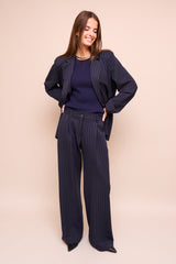 Blazer Beatrice Marine rayé