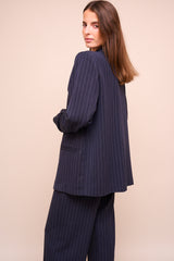 Blazer Beatrice Marine rayé