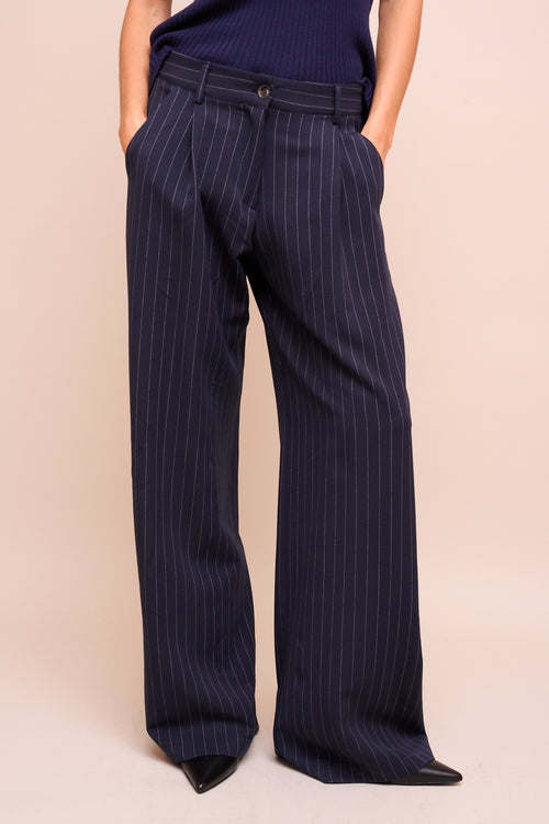 Pantalon FREDERIC Marine rayé