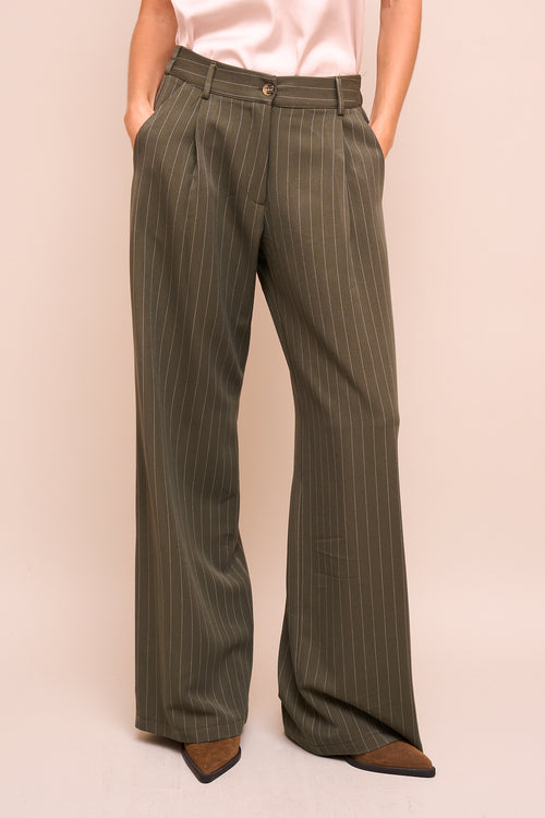 Pantalon FREDERIC Kaki rayé