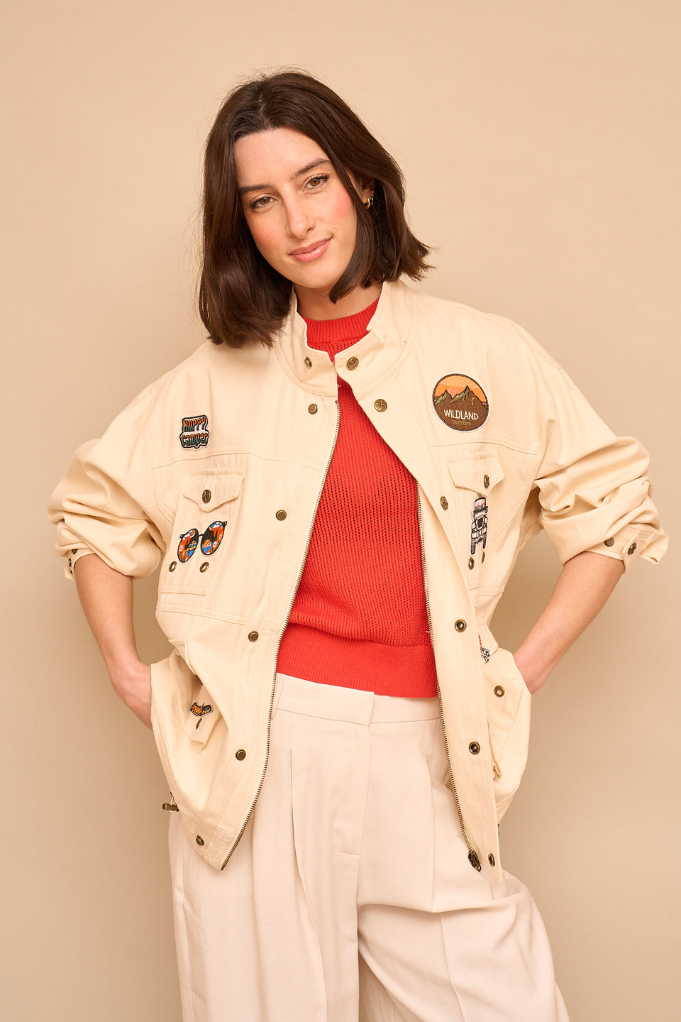 Veste ILVA 20245 Ecru - Image 1
