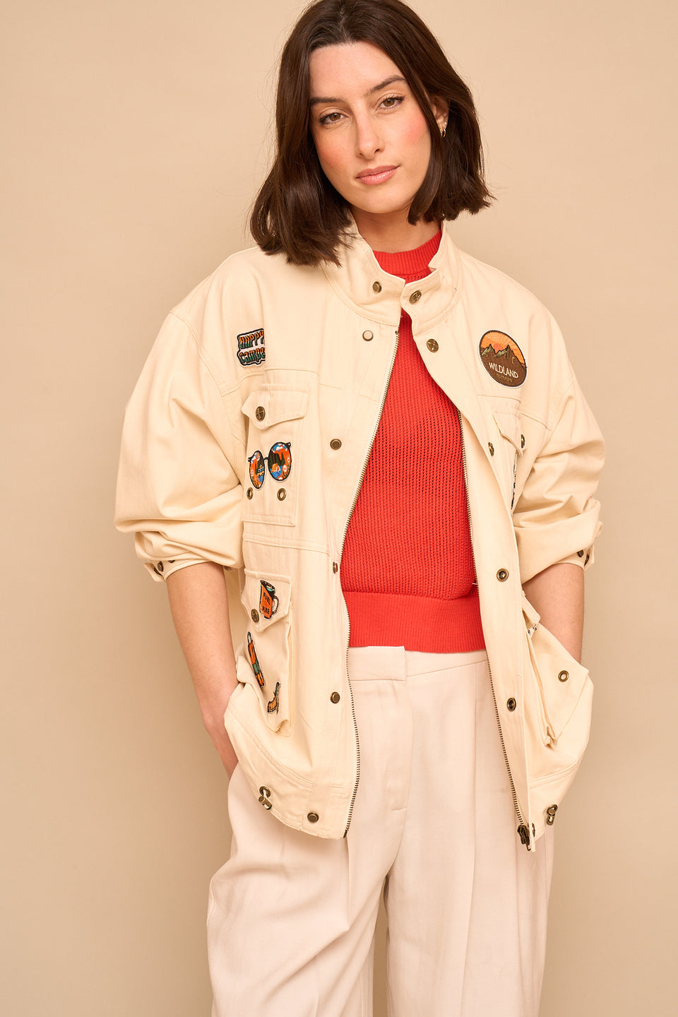 Veste ILVA 20245 Ecru - Image 2