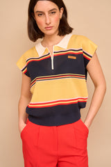 Pull Zoe Rayé Jaune