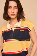 Pull Zoe Rayé Jaune