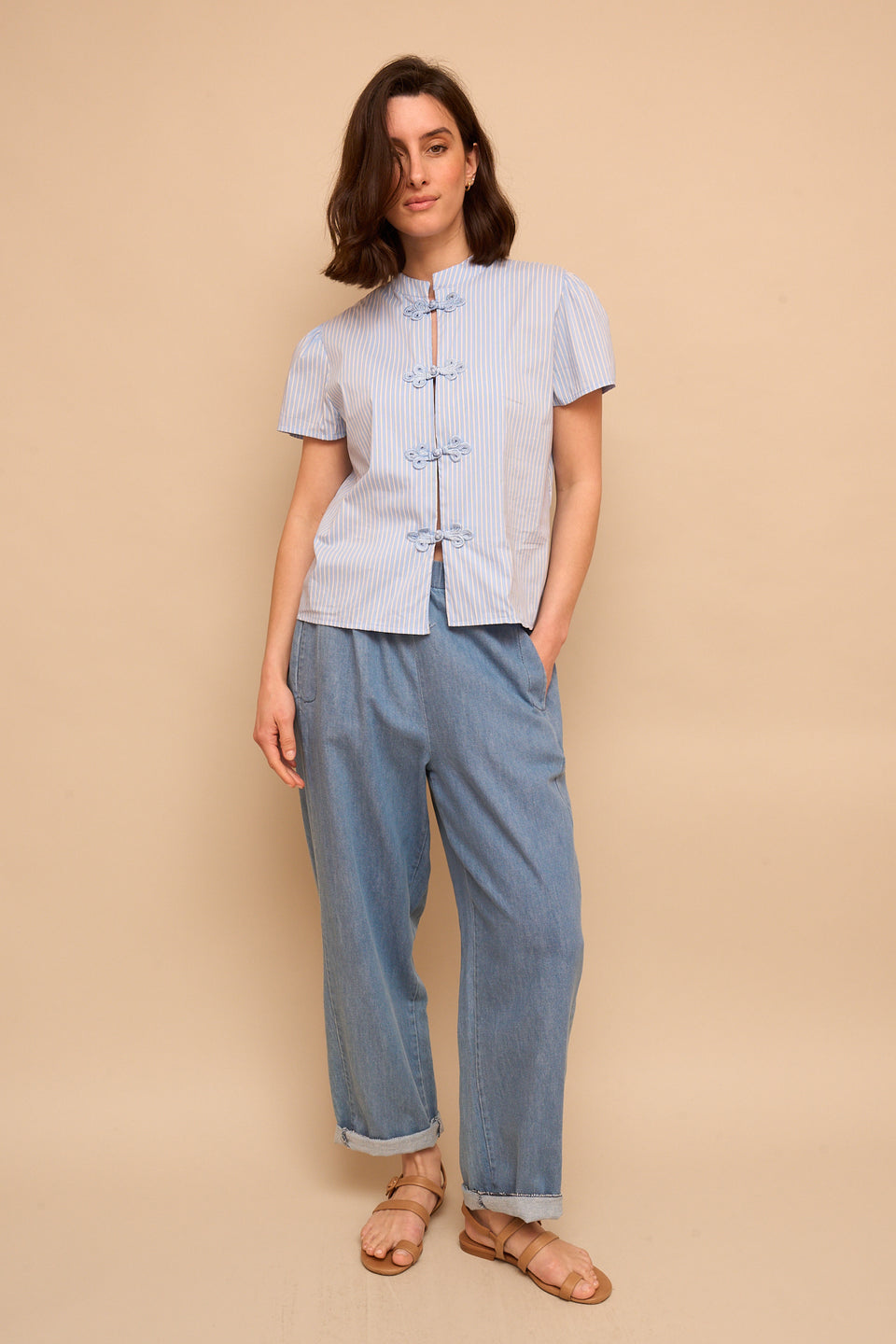 Pantalon ILVA 06053 Jeans Clair - Image 1