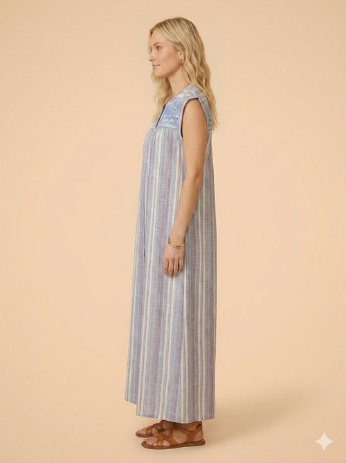 Robe Matela Rayure Bleu