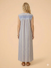 Robe Mateia Rayure Bleu